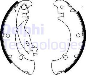 Delphi LS1840 - Brake Shoe Set parts5.com