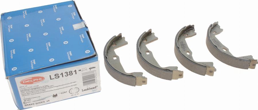 Delphi LS1381 - Brake Shoe Set, parking brake www.parts5.com