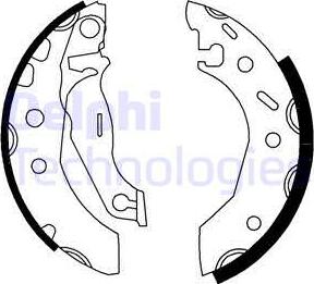 Delphi LS1728 - Brake Shoe Set parts5.com