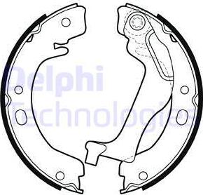 Delphi LS2003 - Sada brzdových čeľustí www.parts5.com