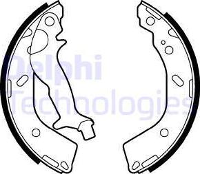 Delphi LS2027 - Brake Shoe Set parts5.com