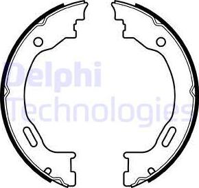 Delphi LS2077 - Brake Shoe Set, parking brake www.parts5.com