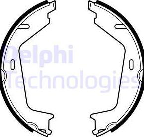 Delphi LS2144 - Комплект тормозных колодок, барабанные www.parts5.com