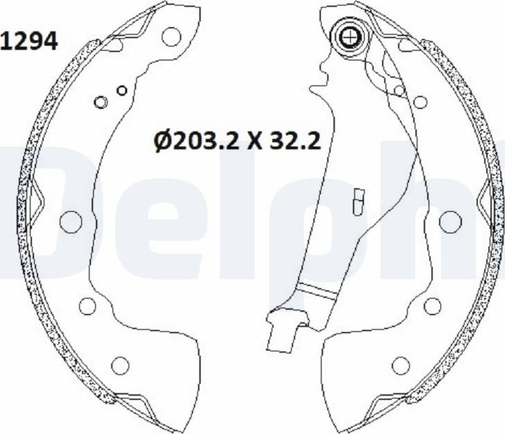 Delphi LS2181 - Juego de zapatas de frenos www.parts5.com