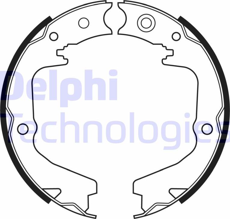 Delphi LS2170 - Σετ σιαγόνων φρένων, χειρόφρενο www.parts5.com