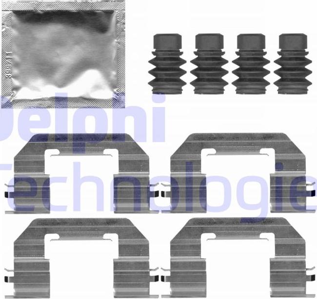 Delphi LX0721 - Set accesorii, placute frana www.parts5.com