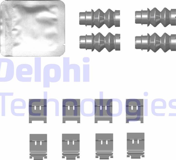 Delphi LX0772 - Sada příslušenství, obložení kotoučové brzdy www.parts5.com