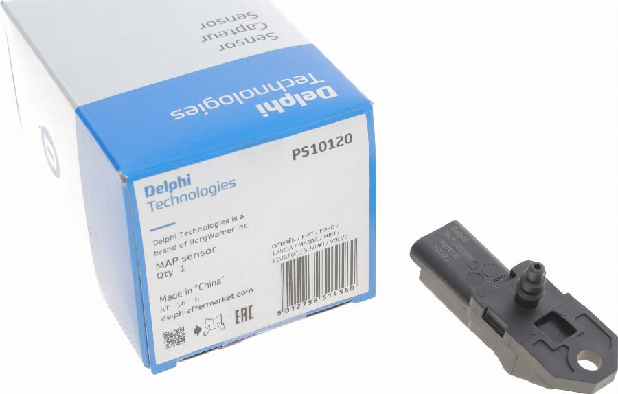 Delphi PS10120 - Sensor, presión colector de admisión www.parts5.com