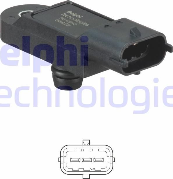 Delphi PS10210 - Senzor, presiune galerie admisie www.parts5.com