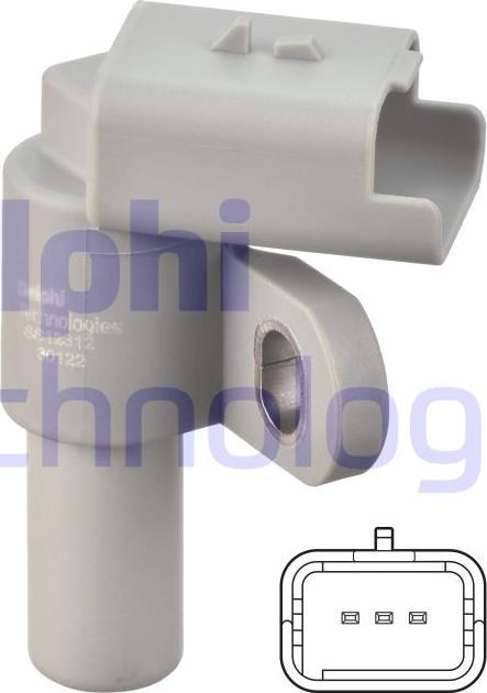 Delphi SS12312-12B1 - Senzor,pozitie ax cu came www.parts5.com