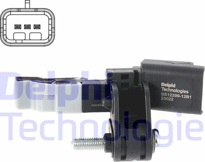 Delphi SS12299-12B1 - Sensor, crankshaft pulse www.parts5.com