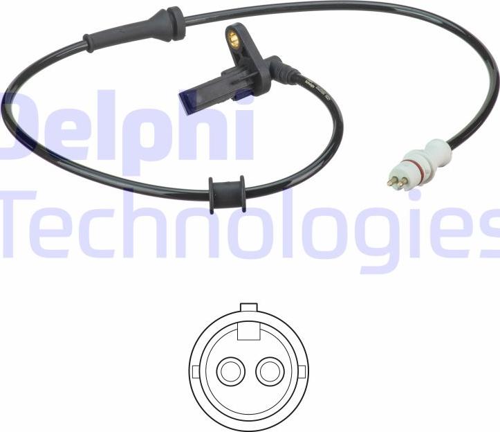 Delphi SS20590 - Датчик ABS, частота вращения колеса www.parts5.com