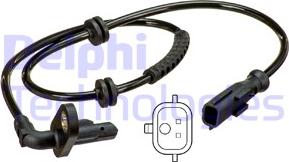 Delphi SS20601 - Czujnik, prędkość obrotowa koła www.parts5.com