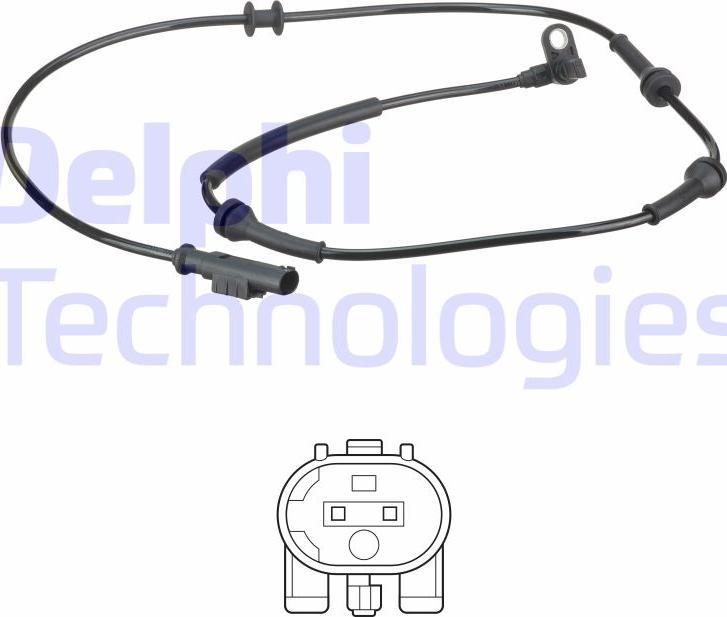 Delphi SS20611 - Czujnik, prędkość obrotowa koła www.parts5.com