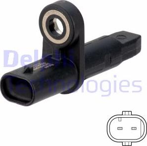 Delphi SS20801 - Czujnik, prędkość obrotowa koła www.parts5.com