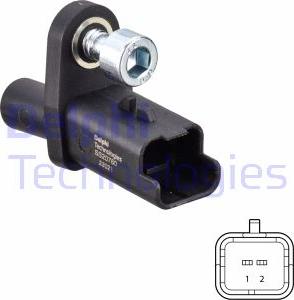 Delphi SS20760 - Sensor, wheel speed www.parts5.com