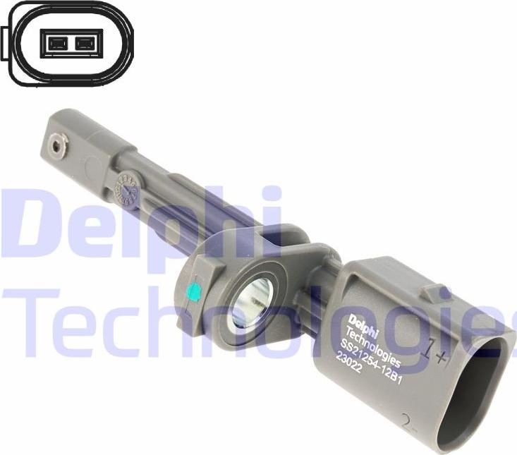 Delphi SS21254-12B1 - Czujnik, prędkość obrotowa koła www.parts5.com