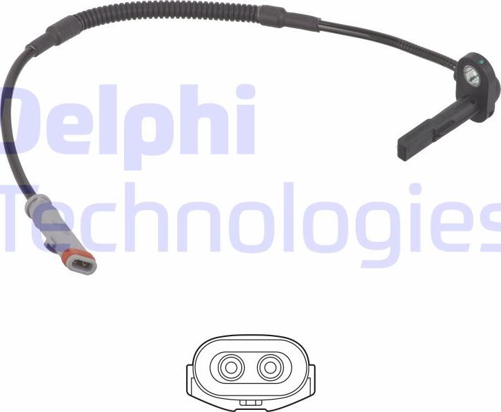 Delphi SS21252-12B1 - Sensor, wheel speed www.parts5.com