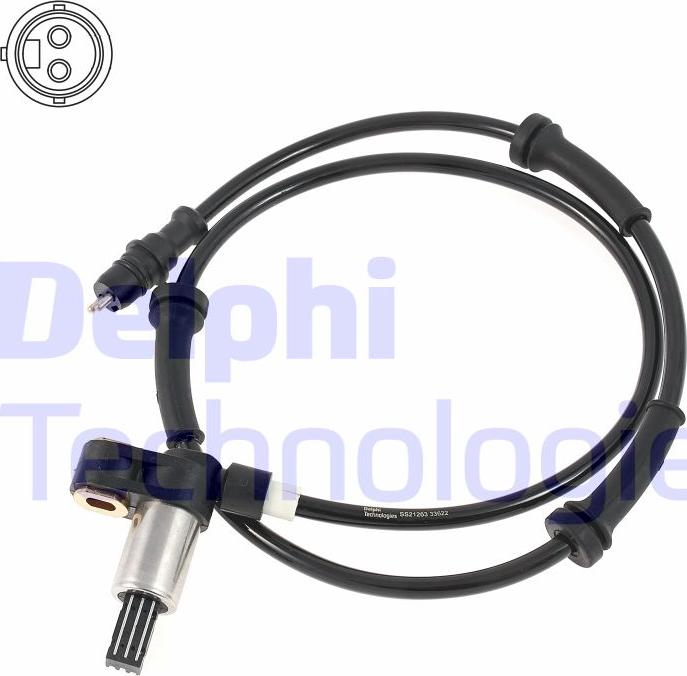 Delphi SS21263-12B1 - Czujnik, prędkość obrotowa koła www.parts5.com