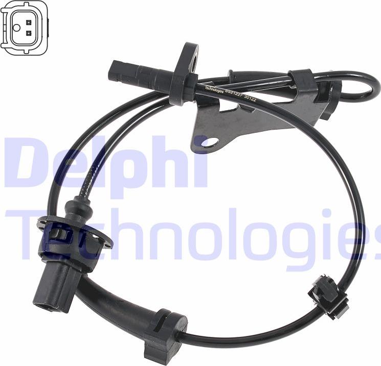 Delphi SS21227-12B1 - Sensor, wheel speed www.parts5.com