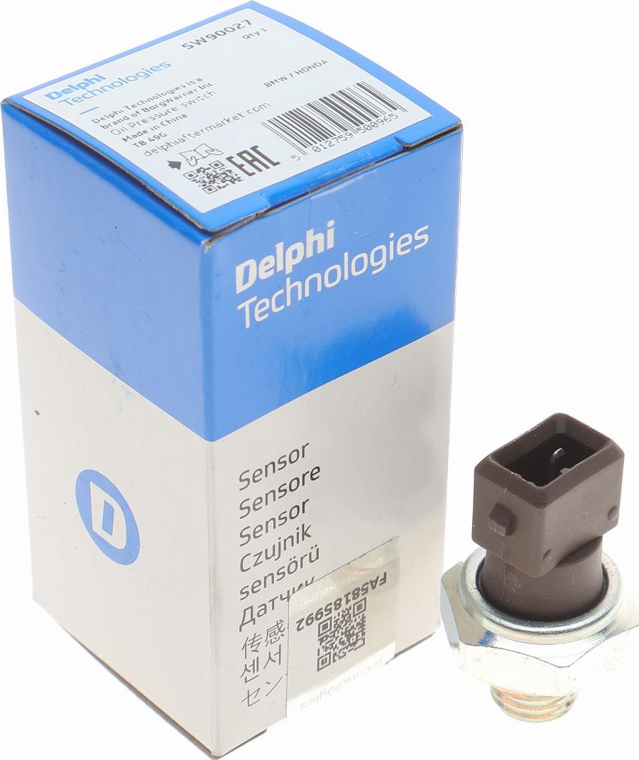 Delphi SW90027 - Snímač, tlak oleje www.parts5.com