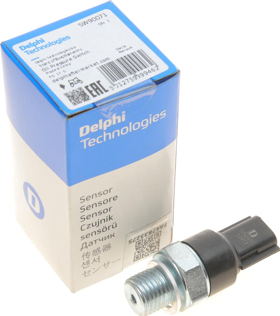 Delphi SW90071 - Датчик, налягане на маслото www.parts5.com