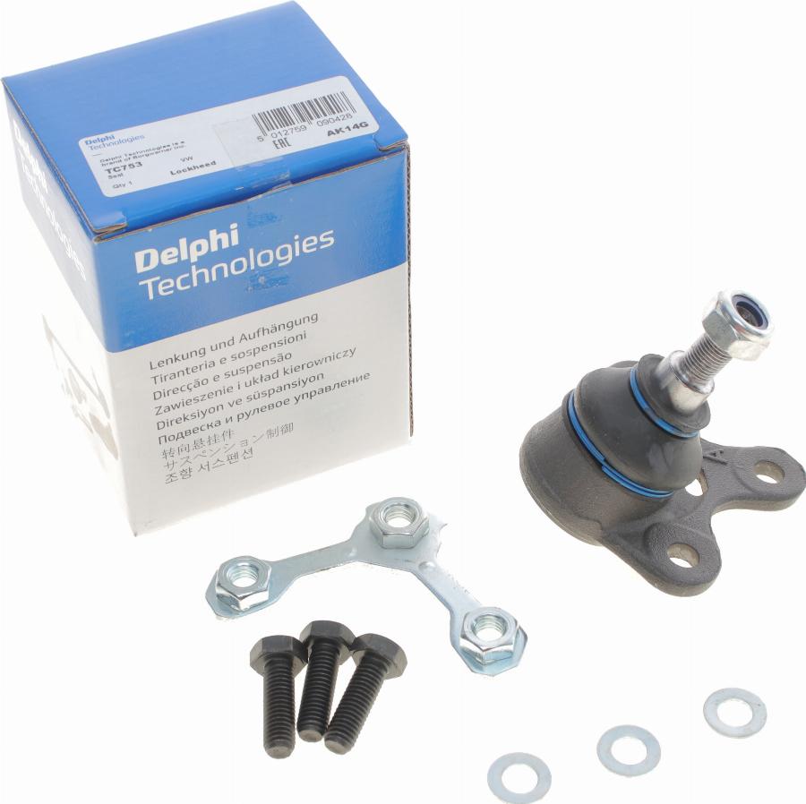 Delphi TC753 - Шаровая опора, несущий / направляющий шарнир www.parts5.com