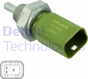 Delphi TS10482 - Датчик, температура охлаждающей жидкости www.parts5.com