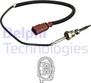 Delphi TS30147 - Senzor, temperatura ispušnih plinova www.parts5.com