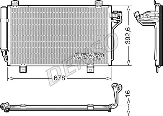 Denso DCN44015 - Condenser, air conditioning www.parts5.com