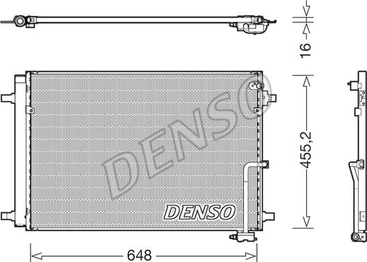 Denso DCN02042 - Kondenzátor, klíma www.parts5.com