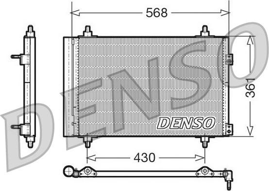 Denso DCN07008 - Condenser, air conditioning parts5.com