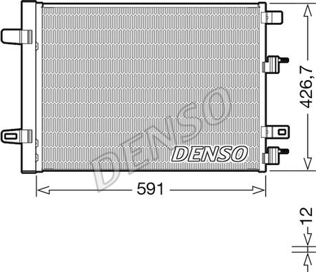 Denso DCN17063 - Συμπυκνωτής, σύστ. κλιματισμού www.parts5.com