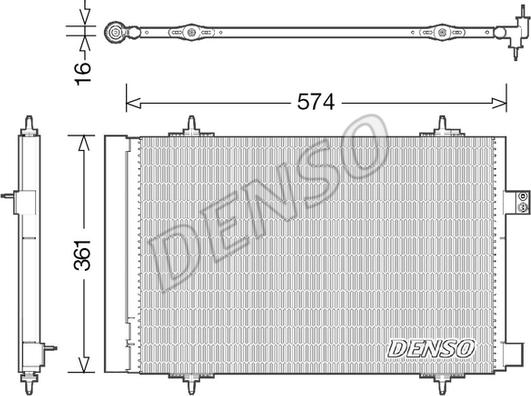 Denso DCN21019 - Конденсатор кондиционера www.parts5.com