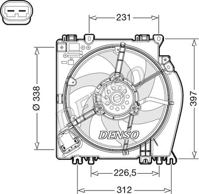 Denso DER46002 - Вентилятор, охлаждение двигателя www.parts5.com