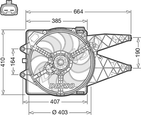 Denso DER09309 - Βεντιλατέρ, ψύξη κινητήρα www.parts5.com