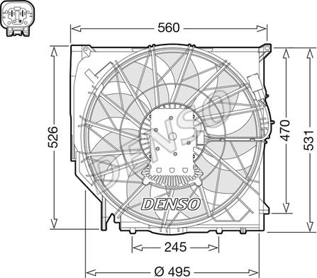 Denso DER05008 - Fan, radiator parts5.com