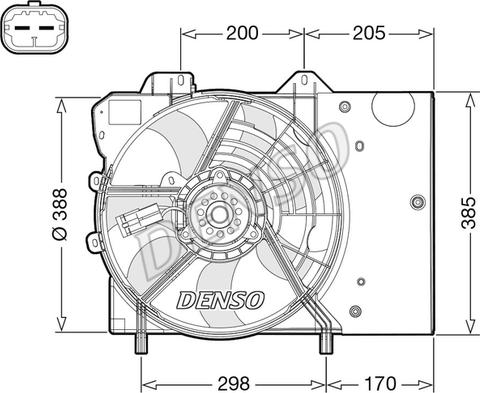 Denso DER21024 - Ventilator, radiator www.parts5.com