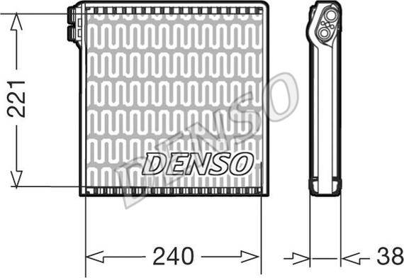 Denso DEV09102 - Isparivač, klima-uređaj www.parts5.com