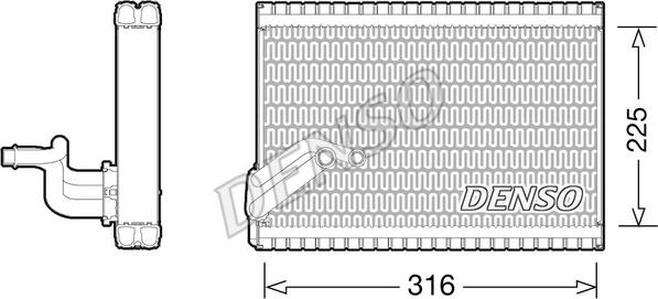 Denso DEV21003 - Izparilnik, klimatska naprava www.parts5.com