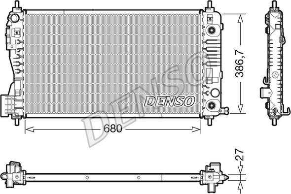 Denso DRM99012 - Radiator, engine cooling www.parts5.com