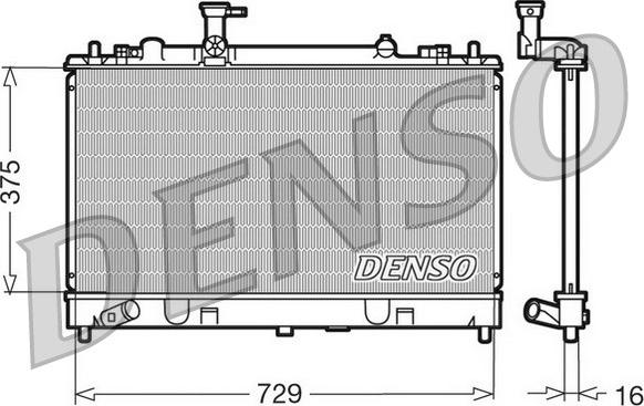 Denso DRM44011 - Radiaator,mootorijahutus www.parts5.com