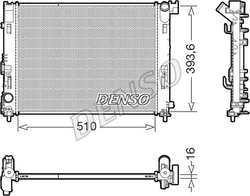 Denso DRM46103 - Radiador, refrigeración del motor www.parts5.com