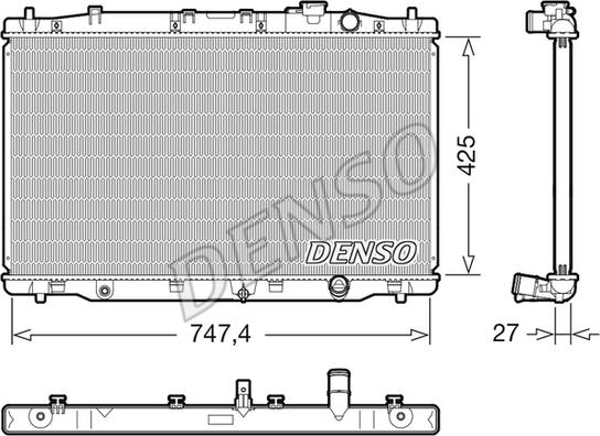 Denso DRM40052 - Hűtő, motorhűtés www.parts5.com