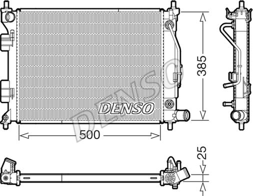 Denso DRM41033 - Radiador, refrigeración del motor www.parts5.com