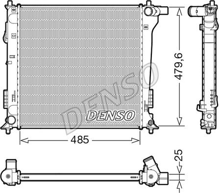 Denso DRM41020 - Radiator, racire motor www.parts5.com