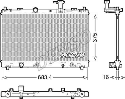 Denso DRM47041 - Radiator, engine cooling www.parts5.com