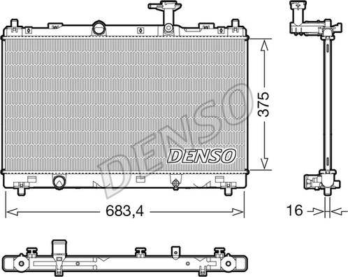 Denso DRM47038 - Radiator, engine cooling www.parts5.com