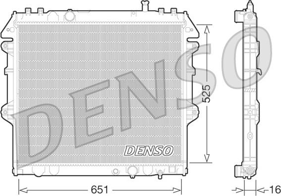 Denso DRM50069 - Chladič, chlazení motoru www.parts5.com