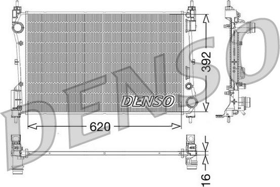 Denso DRM09114 - Radiator, engine cooling www.parts5.com